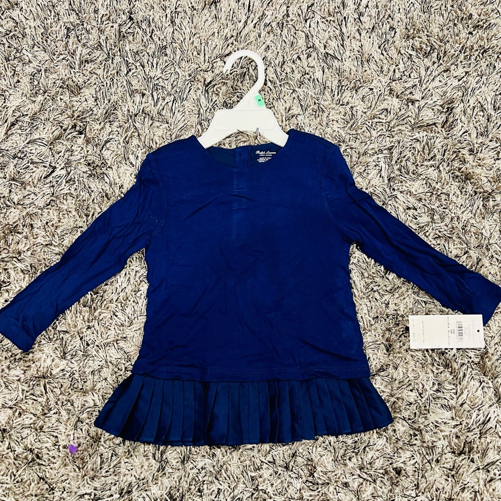 Ralph Lauren Kids Long Sleeve Top in Deep Blue